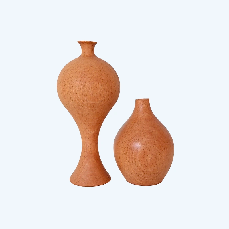 ست گلدان چوبی خراطی شده مینیمال و خاص